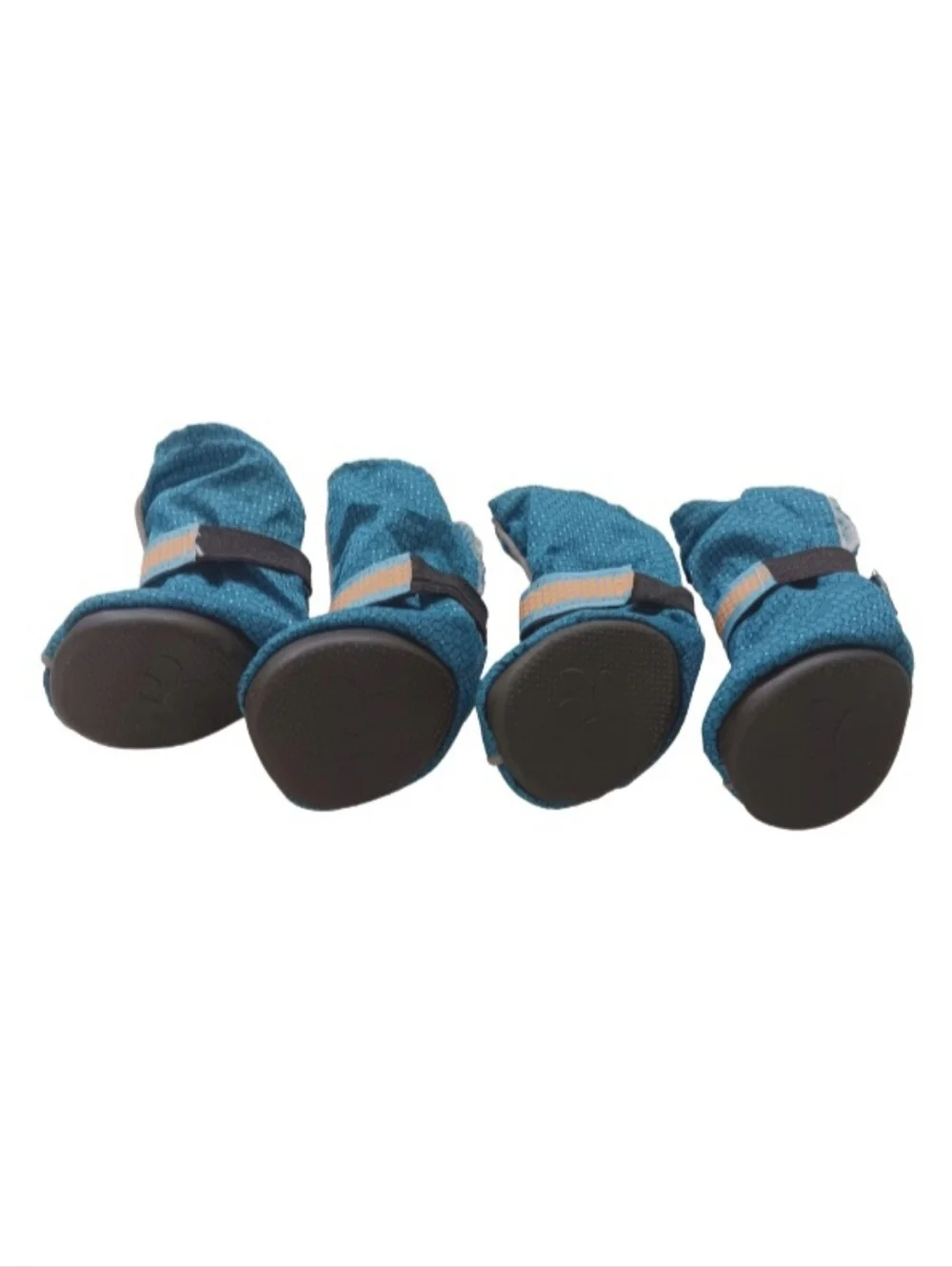 Top Paw Blue Reflective Dog Booties with Faux-Fur Lining